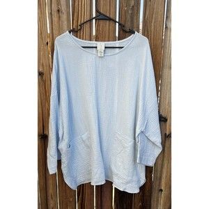 Joie gauzy cotton Light Blue short sleeve summer beachy top cool breezy Sz 2X